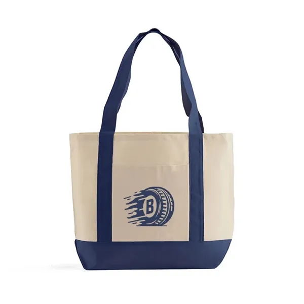Spacious 10 oz cotton tote with large front pocket and shoulder... from ASI 67557 LimeLight Ent / Limelight USA