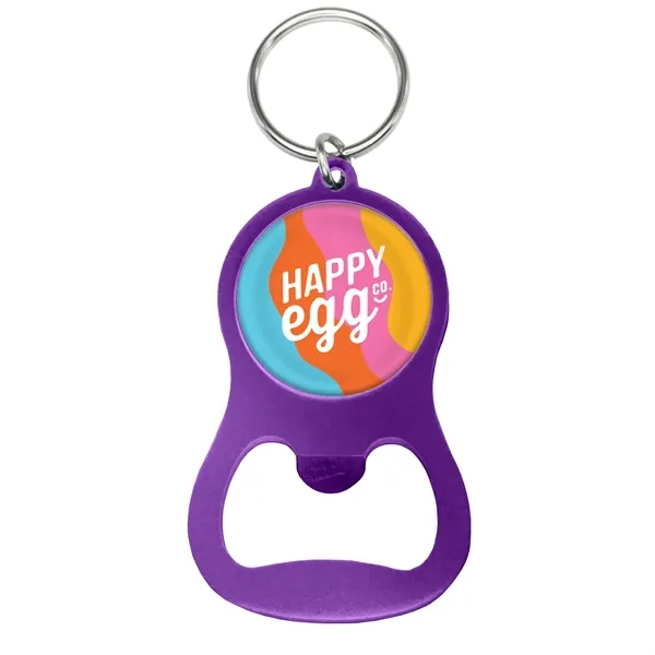 Aluminum bottle opener with full color poly dome imprint and split... from ASI 52263 EMT / EMT