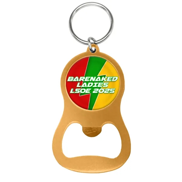 Aluminum bottle opener with full color poly dome imprint and split... from ASI 52263 EMT / EMT