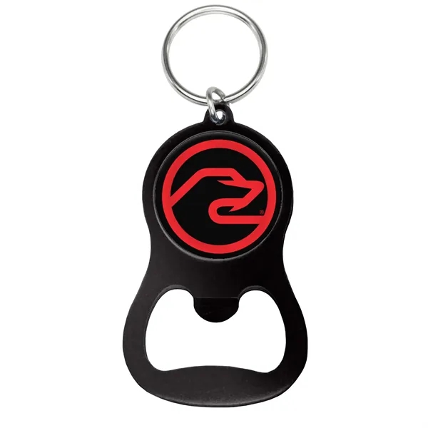 Aluminum bottle opener with full color poly dome imprint and split... from ASI 52263 EMT / EMT