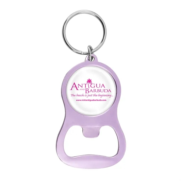 Aluminum bottle opener with full color poly dome imprint and split... from ASI 52263 EMT / EMT