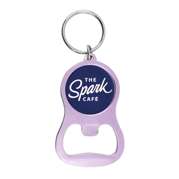 Aluminum bottle opener with full color poly dome imprint and split... from ASI 52263 EMT / EMT