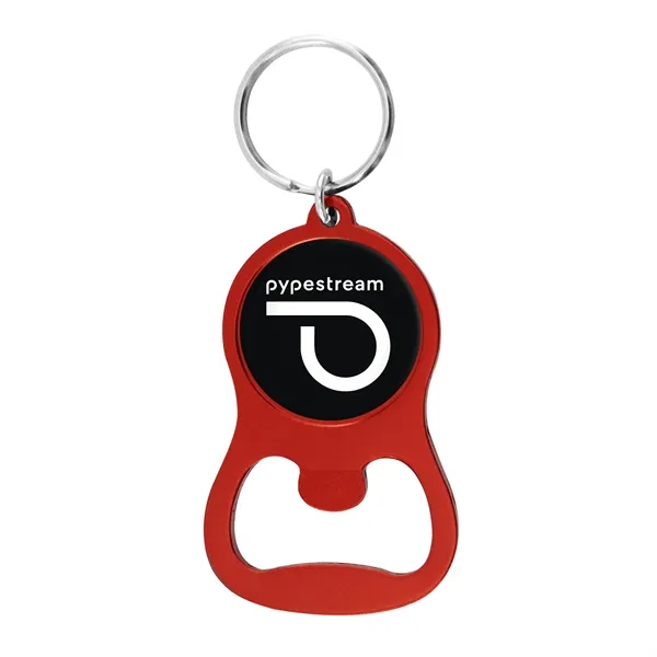 Aluminum bottle opener with full color poly dome imprint and split... from ASI 52263 EMT / EMT