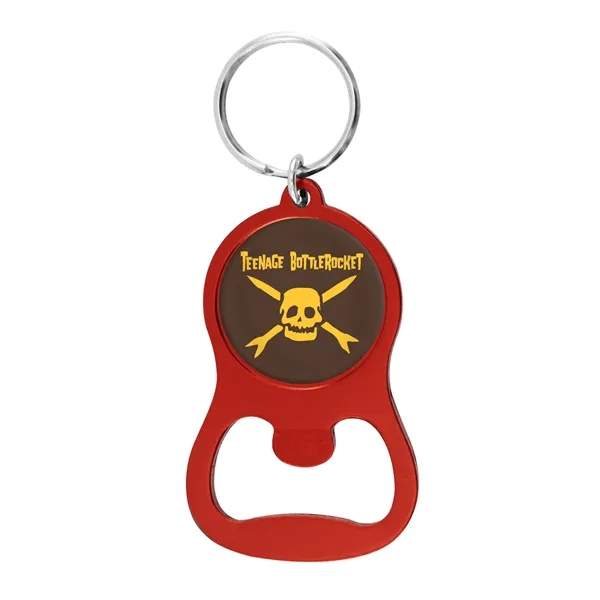 Aluminum bottle opener with full color poly dome imprint and split... from ASI 52263 EMT / EMT