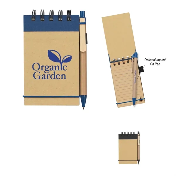 Eco-friendly spiral jotter and pen with elastic pen loop and elastic... from ASI 61125 Hit Promotional Products / Hit®