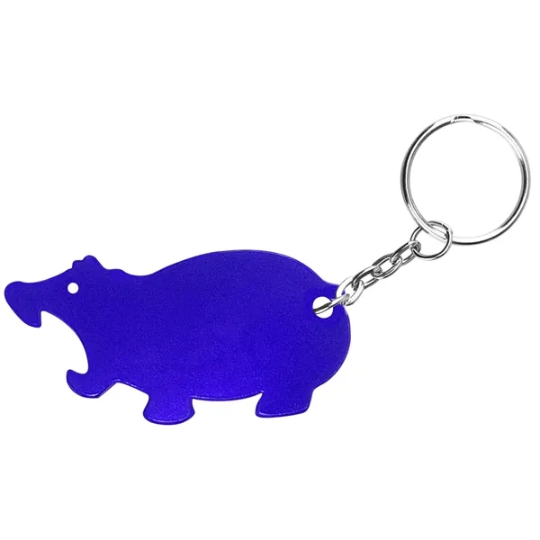Jumbo size hippo shape bottle opener with key chain.... from ASI 74585 Nu Promo International / Nu Promo Line