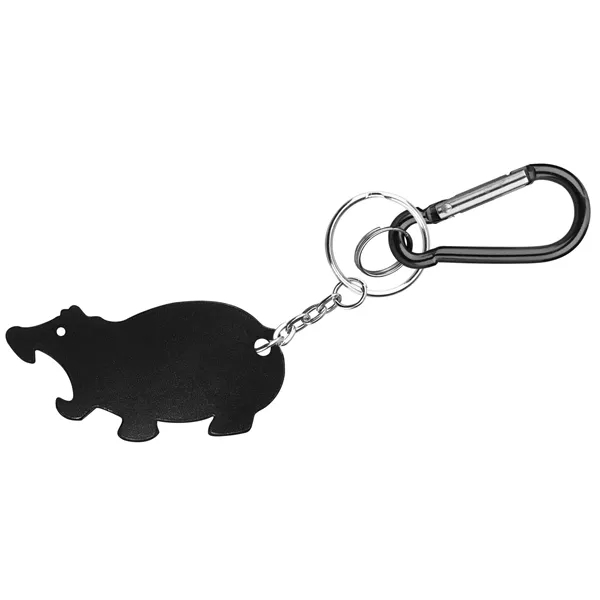 Jumbo size hippo shape bottle opener with key chain.... from ASI 74585 Nu Promo International / Nu Promo Line