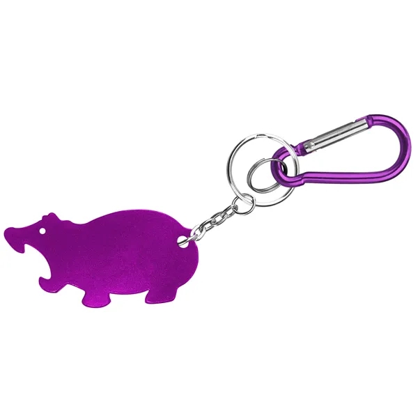 Jumbo size hippo shape bottle opener with key chain.... from ASI 74585 Nu Promo International / Nu Promo Line