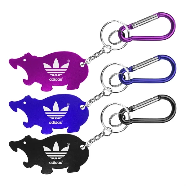 Jumbo size hippo shape bottle opener with key chain.... from ASI 74585 Nu Promo International / Nu Promo Line