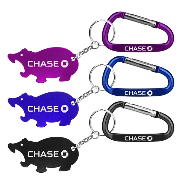 Jumbo size hippo shape bottle opener with key chain.... from ASI 74585 Nu Promo International / Nu Promo Line