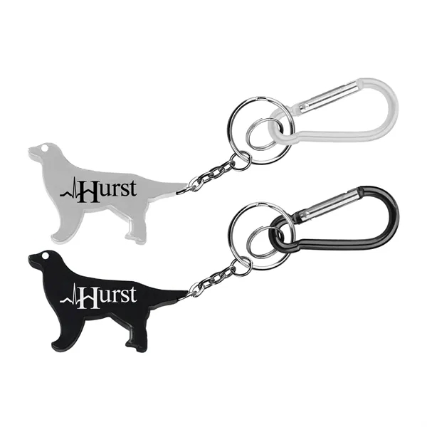 Dog shape bottle opener with key chain.... from ASI 74585 Nu Promo International / Nu Promo Line