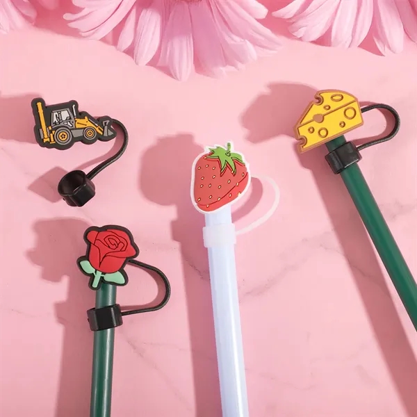 1" PVC Straw Topper for parties, promos, and playful sips.... from ASI 61966 HPG / BCG Creations HPG Gold