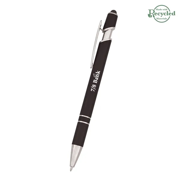 Roslin pen measuring 5 1/2" with a plunger-action mechanism and stylus... from ASI 61125 Hit Promotional Products / Hit®