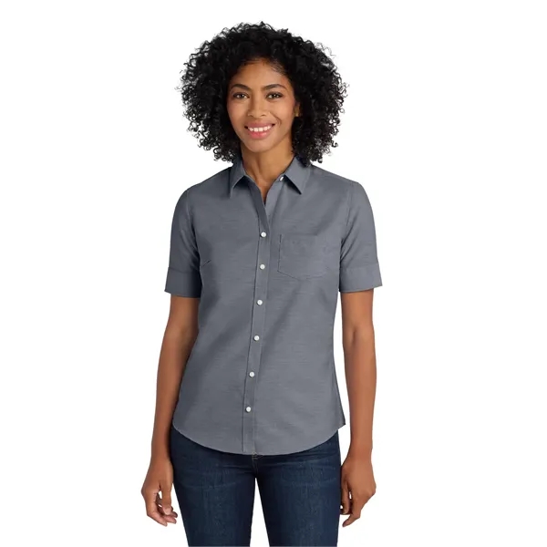 Port Authority Ladies Short Sleeve SuperPro Oxford Shirt.... from ASI 84863 SanMar