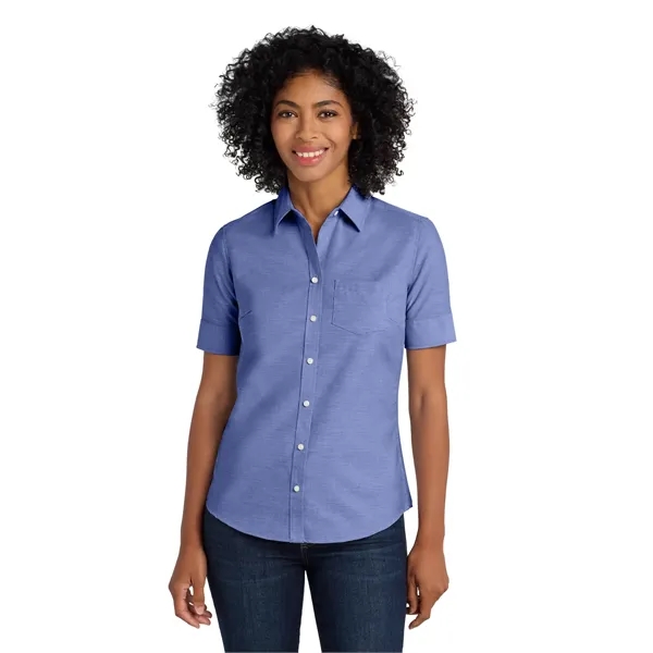 Port Authority Ladies Short Sleeve SuperPro Oxford Shirt.... from ASI 84863 SanMar