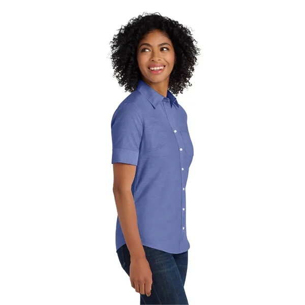 Port Authority Ladies Short Sleeve SuperPro Oxford Shirt.... from ASI 84863 SanMar