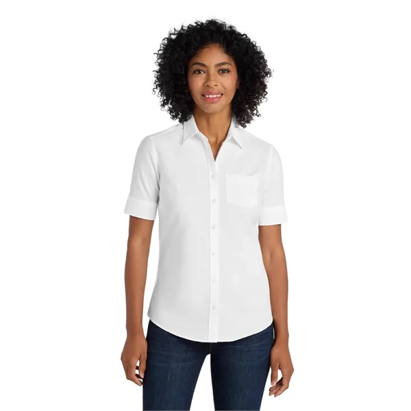 Port Authority Ladies Short Sleeve SuperPro Oxford Shirt.... from ASI 84863 SanMar