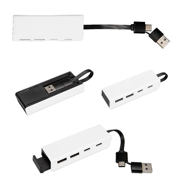 Type-C and USB hub with phone stand.... from ASI 61125 Hit Promotional Products / Hit®