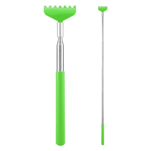 Stainless steel back scratcher with extendable design and PVC handle.... from ASI 61125 Hit Promotional Products / Hit®