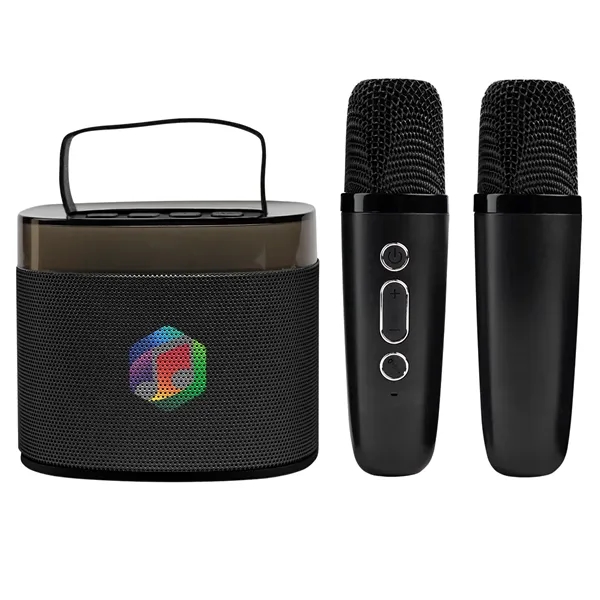 Karaoke set with a mini wireless speaker and two mini microphones.... from ASI 61125 Hit Promotional Products / Hit®