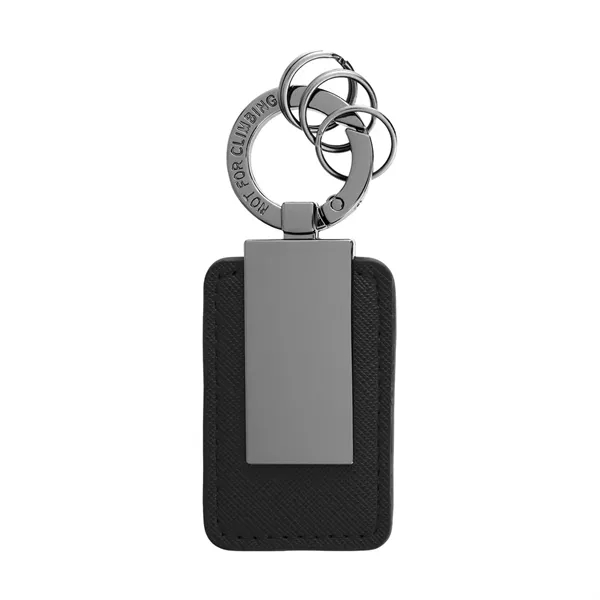 Key tag with carabiner clip attachment and 3 mini split ring... from ASI 61125 Hit Promotional Products / Hit®