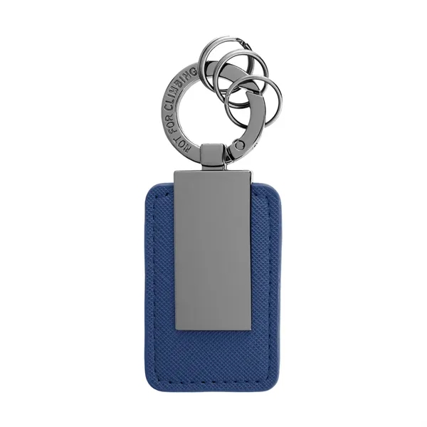 Key tag with carabiner clip attachment and 3 mini split ring... from ASI 61125 Hit Promotional Products / Hit®