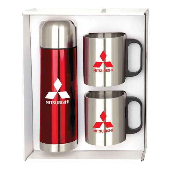 Two stainless steel, 9 oz. mugs and a 16.5 oz. stainless... from ASI 46755 Cosmo Promos