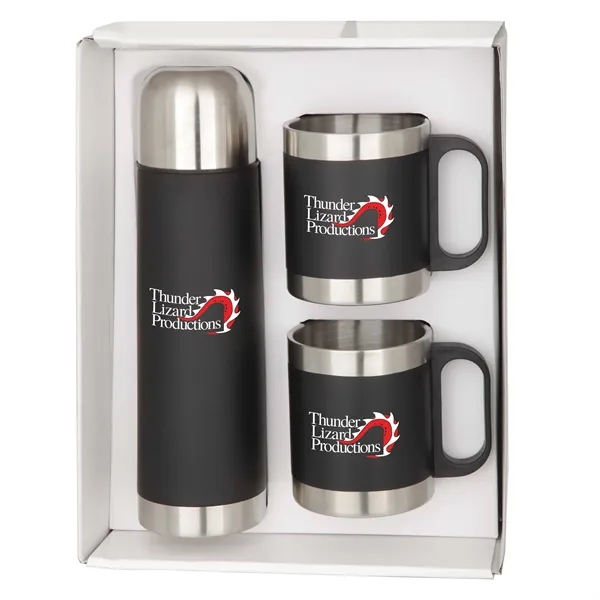 Two stainless steel, 9 oz. mugs and a 16.5 oz. stainless... from ASI 46755 Cosmo Promos