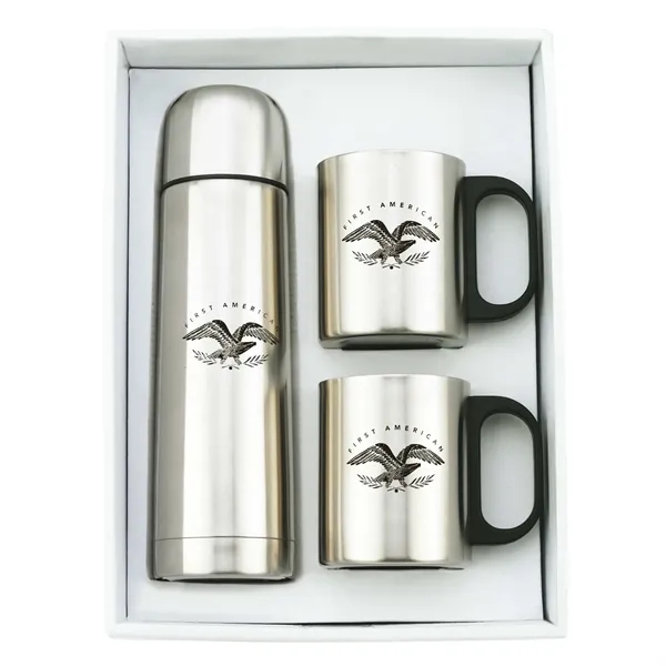 Two stainless steel, 9 oz. mugs and a 16.5 oz. stainless... from ASI 46755 Cosmo Promos