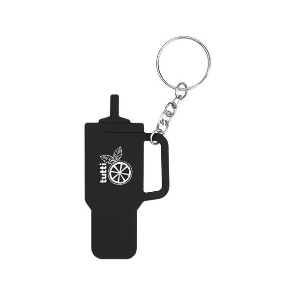 Tumbler shaped key ring made of silicone.... from ASI 61125 Hit Promotional Products / Hit®
