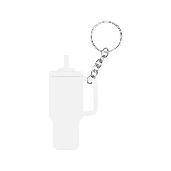 Tumbler shaped key ring made of silicone.... from ASI 61125 Hit Promotional Products / Hit®
