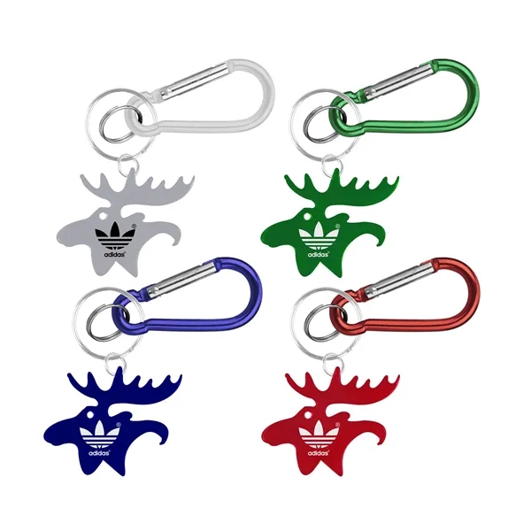Moose, Deer, Elk shape bottle opener key chain.... from ASI 74585 Nu Promo International / Nu Promo Line