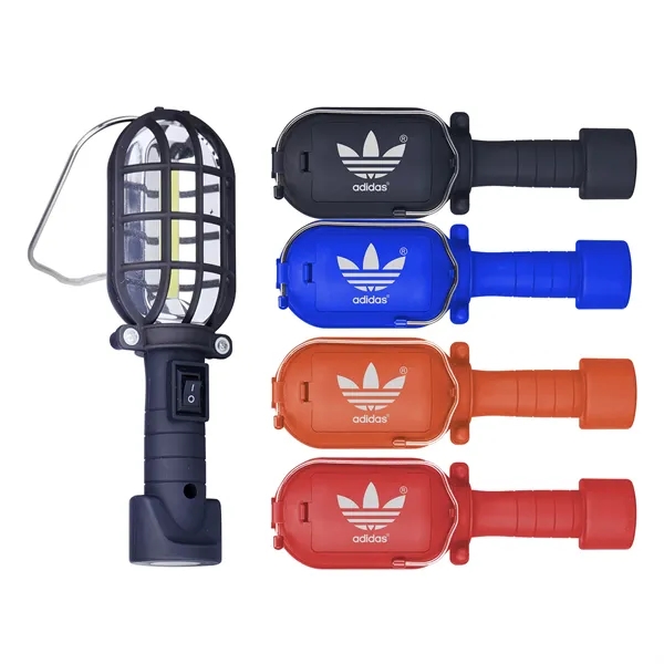 Compact COB LED trouble light with magnetic base, hanger hook, and... from ASI 74585 Nu Promo International / Nu Promo Line