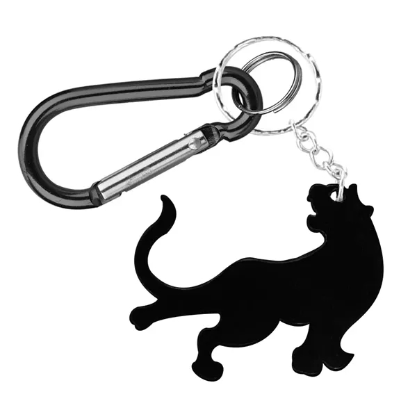 Tiger / Leopard shape bottle opener with key chain & carabiner... from ASI 74585 Nu Promo International / Nu Promo Line