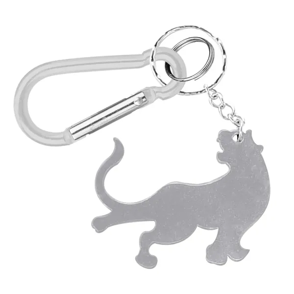 Tiger / Leopard shape bottle opener with key chain & carabiner... from ASI 74585 Nu Promo International / Nu Promo Line