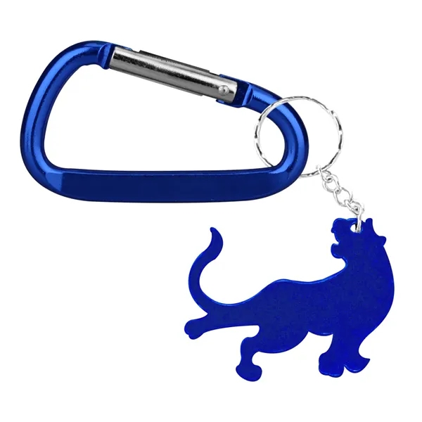 Tiger / Leopard shape bottle opener with key chain & carabiner... from ASI 74585 Nu Promo International / Nu Promo Line