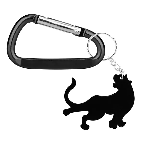 Tiger / Leopard shape bottle opener with key chain & carabiner... from ASI 74585 Nu Promo International / Nu Promo Line