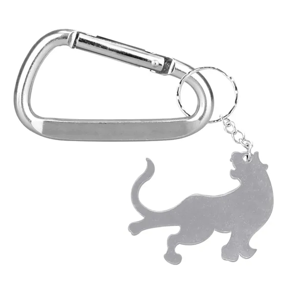 Tiger / Leopard shape bottle opener with key chain & carabiner... from ASI 74585 Nu Promo International / Nu Promo Line
