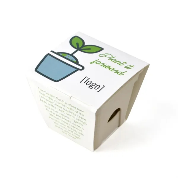 Mini planting kit, cardstock wrap with plantable medallion.... from ASI 40646 Bloomin Promotions / Bloomin' Promotions™