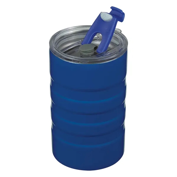 18 oz. double wall stainless steel tumbler featuring a spill-resistant flip-top... from ASI 61125 Hit Promotional Products