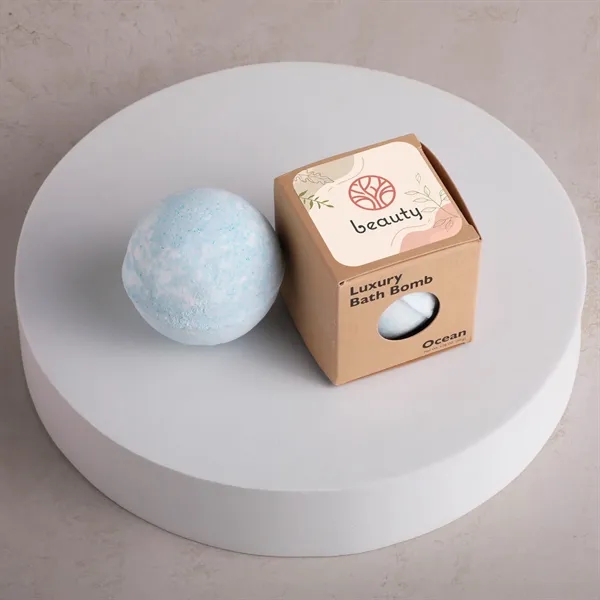 Two-piece scented bath bomb set in a cinched jute bag.... from ASI 61966 HPG / Mixie