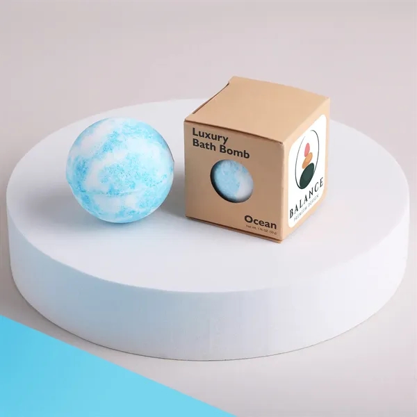 Three-piece scented bath bomb set in a cinched jute bag.... from ASI 61966 HPG / Mixie