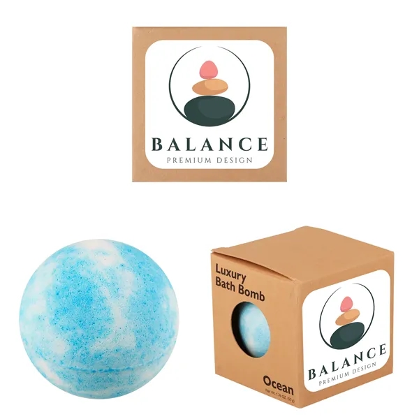 Scented single bath bomb packaged in a customizable kraft box.... from ASI 61966 HPG / Mixie