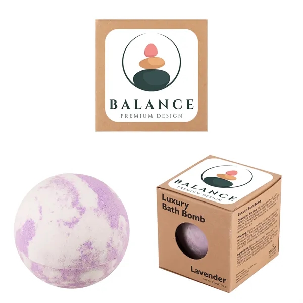 Scented single bath bomb packaged in a customizable kraft box.... from ASI 61966 HPG / Mixie