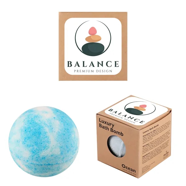 Scented single bath bomb packaged in a customizable kraft box.... from ASI 61966 HPG / Mixie
