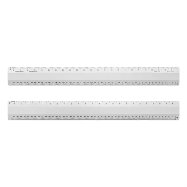 Aluminum 12" 4 bevel architect scale.... from ASI 34910 Alumicolor / Alumicolor