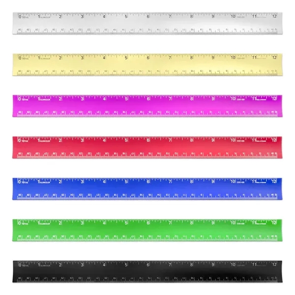 Aluminum 12" common man 3-sided ruler.... from ASI 34910 Alumicolor / Alumicolor