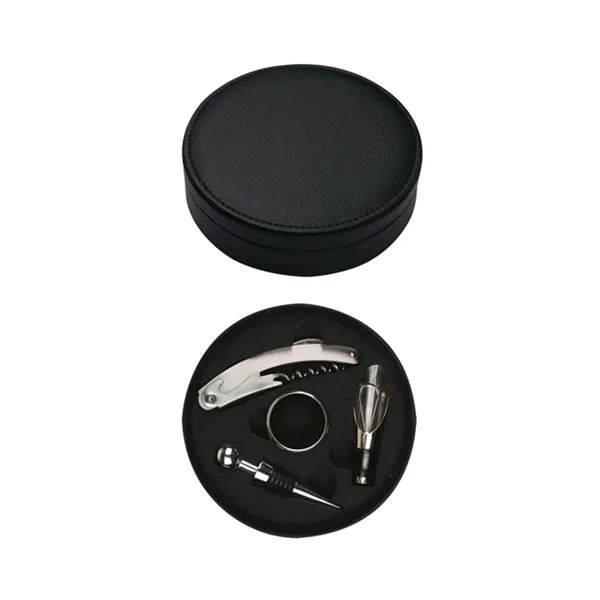 4 PC Leatherette Case Wine Opener Set & Corkscrew... from ASI 79535 Primetime / Primetime