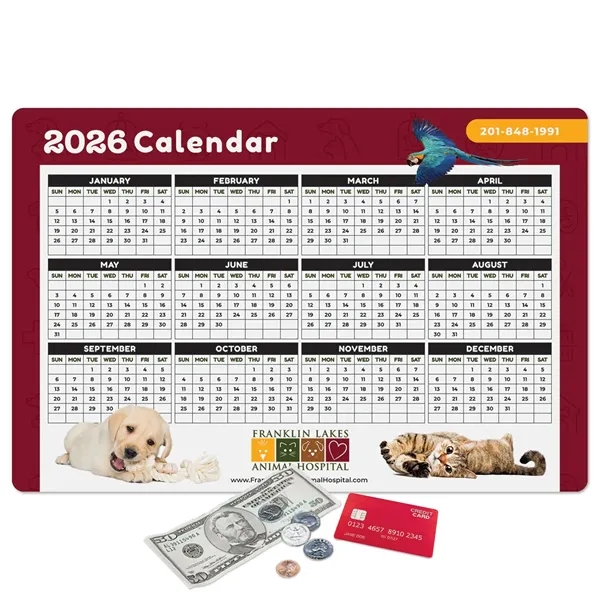 12" x 18" x 1/4" - Heavy Duty Fabric Calendar Counter... from ASI 49716 Digispec & CounterPoint / COUNTERPOINT®