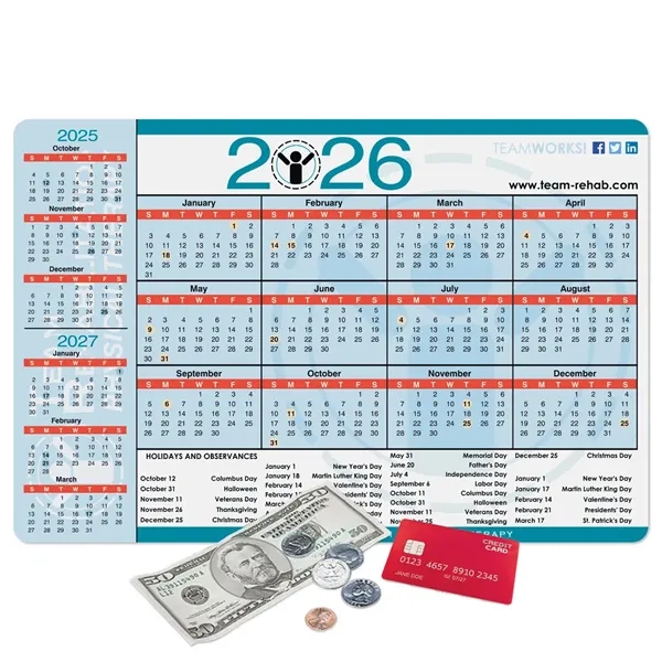 10" x 15" x 1/8" - Calendar Counter Mat - Made... from ASI 49716 Digispec & CounterPoint / COUNTERPOINT®